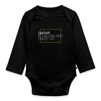 Qatar Dicton - Body Bébé bio manches longues - noir - Devant