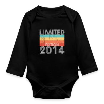 Edition Limitée Rétro 2014 - Body Bébé bio manches longues - noir - Devant