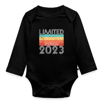 Édition Limitée Rétro 2023 - Body Bébé bio manches longues - noir - Devant