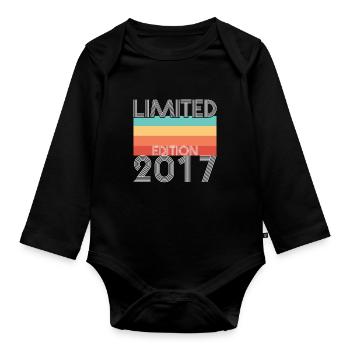 Limited Edition Retro 2017 - Organic Longsleeve Baby Bodysuit - black - Front