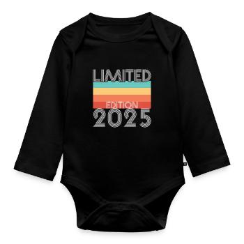 Édition Limitée Rétro 2025 - Body Bébé bio manches longues - noir - Devant