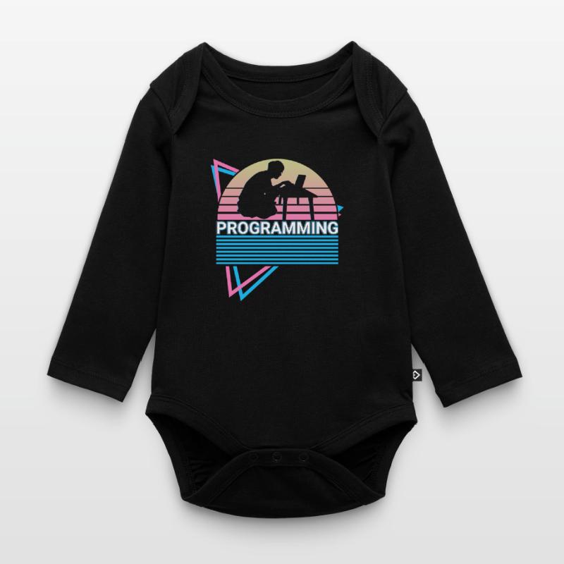 Programmierung Programmierer Retro Baby Bio-Langarm-Body