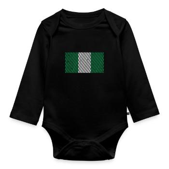 Drapeau du Nigeria - Body Bébé bio manches longues - noir - Devant