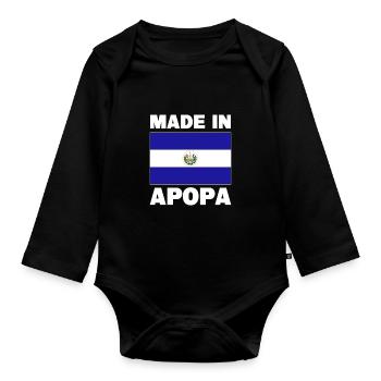 Apopa El Salvador - Body Bébé bio manches longues - noir - Devant