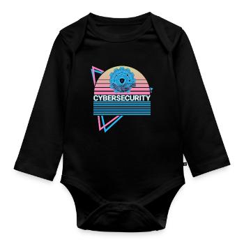 Cybersecurity Computer Security Cybersecurity - Organic Longsleeve Baby Bodysuit - black - Front