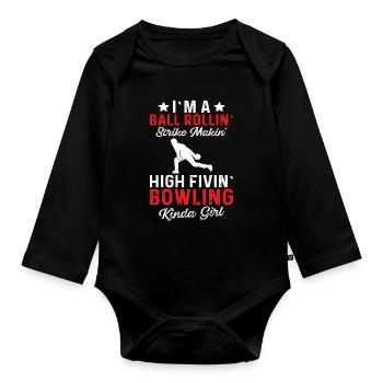 Je suis une balle Rollin 'Stike Makin' High Fivin ́ - Body Bébé bio manches longues - noir - Devant