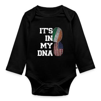 Irland Irisch Irische Wurzeln Geschenk - Baby Bio-Langarm-Body - Schwarz - Vorne