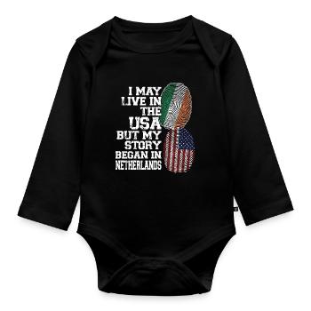 Irland Irisch Irische Wurzeln Geschenk - Baby Bio-Langarm-Body - Schwarz - Vorne