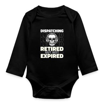 Emergency Call Control Center Operations Center Retired - Organic Longsleeve Baby Bodysuit - black - Front