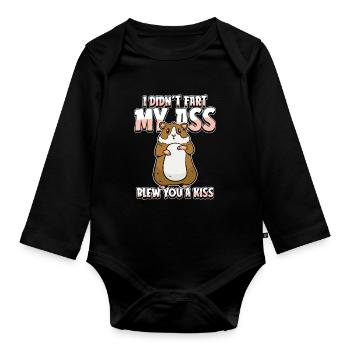 Guinea Pig Guinea Pig Humor - Organic Longsleeve Baby Bodysuit - black - Front