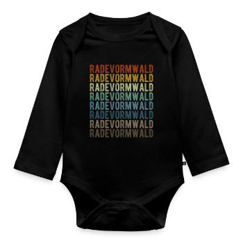 Radevormwald Town Retro Vintage - Body Bébé bio manches longues - noir - Devant