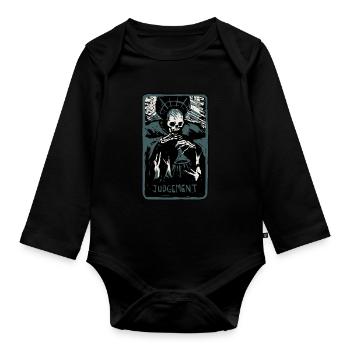Judgement Skeleton Skull Tarot Card - Baby Bio-Langarm-Body - Schwarz - Vorne