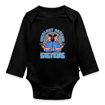 Krankenschwester Schwestern - Baby Bio-Langarm-Body - Schwarz - Vorne
