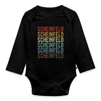 Scheinfeld Stadt Retro Vintage - Organic Longsleeve Baby Bodysuit - black - Front