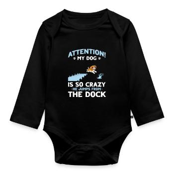 Sports nautiques pour chiens et sports nautiques pour chiens - Body Bébé bio manches longues - noir - Devant