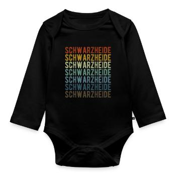 Schwarzheide Stadt Retro Vintage - Organic Longsleeve Baby Bodysuit - black - Front