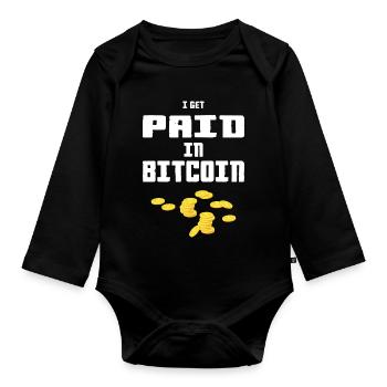 Bitcoin Trading Crypto Stocks - Body Bébé bio manches longues - noir - Devant