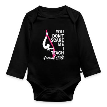Aerial Silk Circus for Aerial Silk Performers - Organic Longsleeve Baby Bodysuit - black - Front