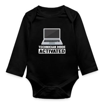 Technischer Support Computertechniker Technischer - Baby Bio-Langarm-Body - Schwarz - Vorne