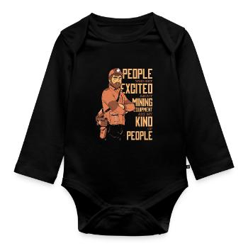 Engineer Lustig Mining Engineer - Organic Longsleeve Baby Bodysuit - black - Front