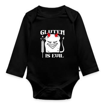 Diable sans gluten - Body Bébé bio manches longues - noir - Devant