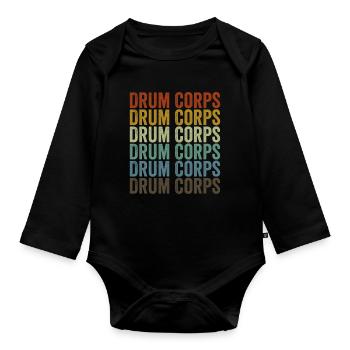 Drum Corps Drummer Drummer - Organic Longsleeve Baby Bodysuit - black - Front