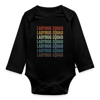 Ladybug Squad Entomologist Bugs Lover Bugs Collect - Baby Bio-Langarm-Body - Schwarz - Vorne