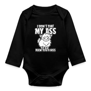 Schaf Lustig - Baby Bio-Langarm-Body - Schwarz - Vorne