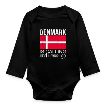 Danemark Dicton - Body Bébé bio manches longues - noir - Devant