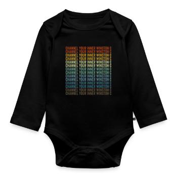 Channel your inner Winston C Winston C - Organic Longsleeve Baby Bodysuit - black - Front