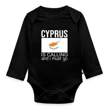 Chypre Dicton - Body Bébé bio manches longues - noir - Devant