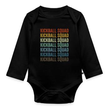 Kickball Squad Kickball Player - Body Bébé bio manches longues - noir - Devant