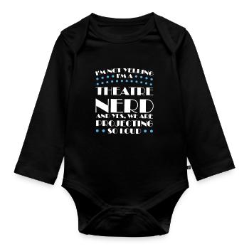 Theater Broadway Theater Geschenk - Baby Bio-Langarm-Body - Schwarz - Vorne
