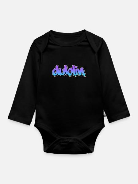 Dublin - Baby Bio-Langarm-Body - Schwarz