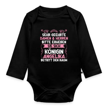 Angelika - Baby Bio-Langarm-Body - Schwarz - Vorne