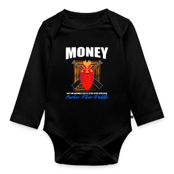 Drachenbootfahren-Thema für Drachenbootpaddeln - Baby Bio-Langarm-Body - Schwarz - Vorne
