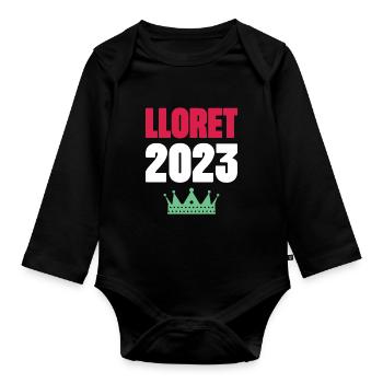 Lloret De Mar 2023 Krone - Organic Longsleeve Baby Bodysuit - black - Front