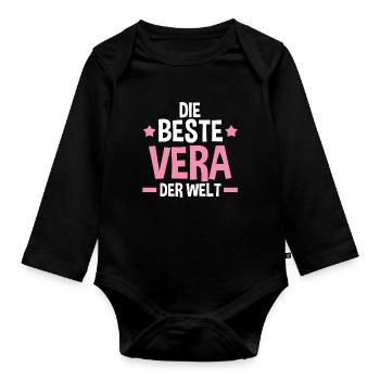 Vera - Baby Bio-Langarm-Body - Schwarz - Vorne