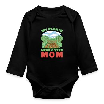 Hobby Jardinier Jardin Horticole Drôle Maman - Body Bébé bio manches longues - noir - Devant