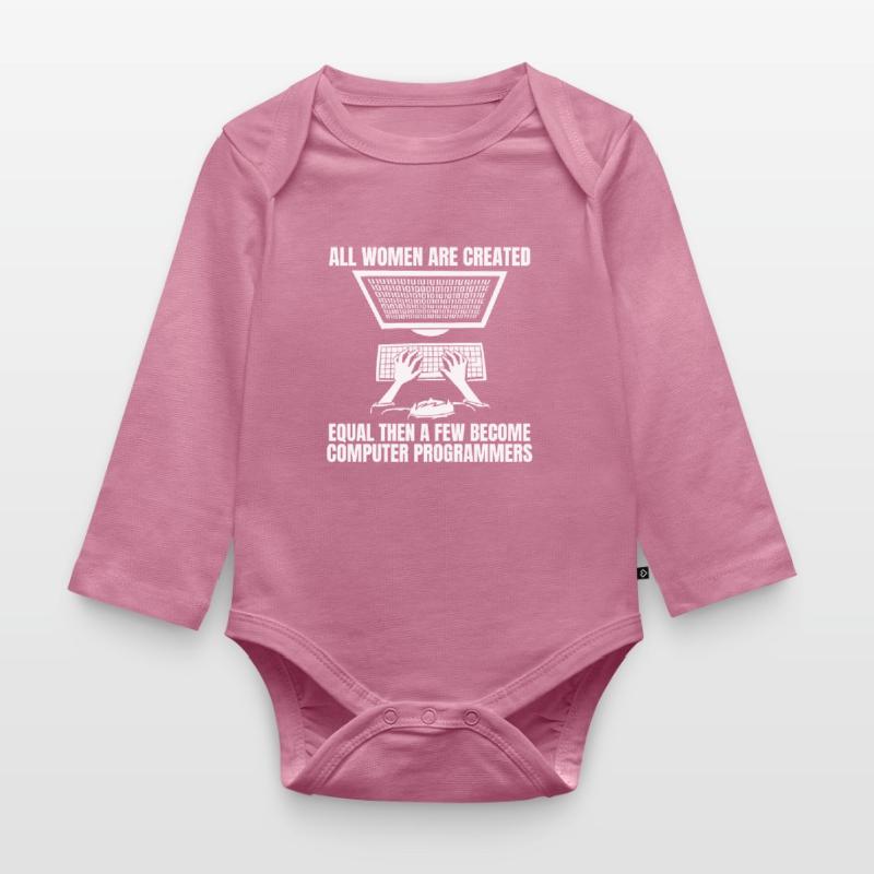 Developer Coder Programmer Funny Organic Longsleeve Baby Bodysuit