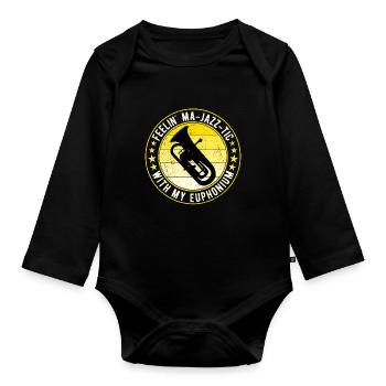 Euphonium Eufonium Euphonist - Organic Longsleeve Baby Bodysuit - black - Front