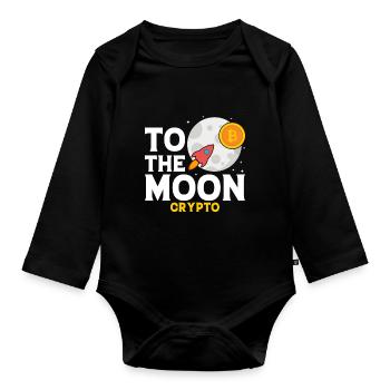 Vers la Lune - Crypto - Body Bébé bio manches longues - noir - Devant