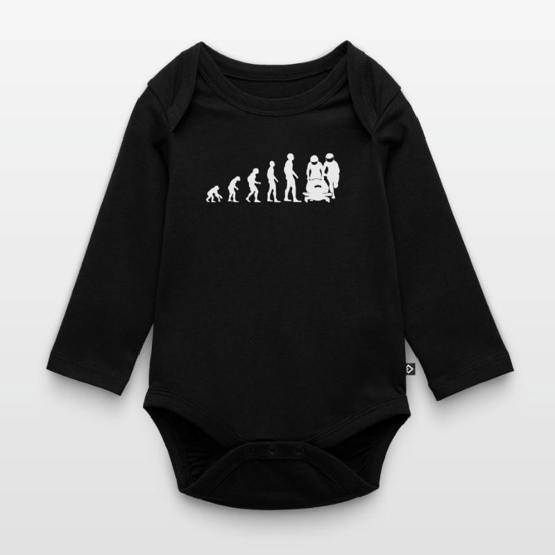 Bobsleigh Evolution Bobsleighing Bobsleigh Cadeau Body Bébé bio manches longues