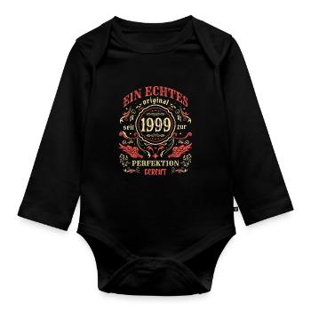 1999 Ein echtes Original seit 1999 - Baby Bio-Langarm-Body - Schwarz - Vorne