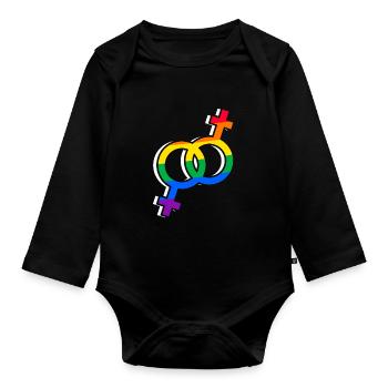Pride - Baby Bio-Langarm-Body - Schwarz - Vorne