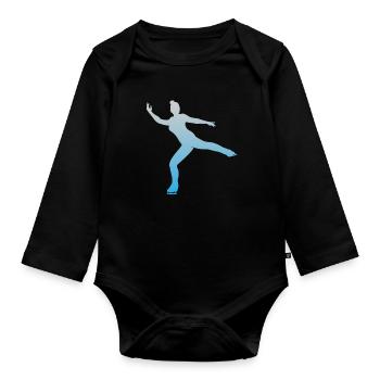 Patinage artistique Patinage artistique Patinage sur glace Cadeau - Body Bébé bio manches longues - noir - Devant