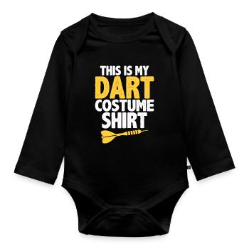 This is my dart costume shirt - Organic Longsleeve Baby Bodysuit - black - Front