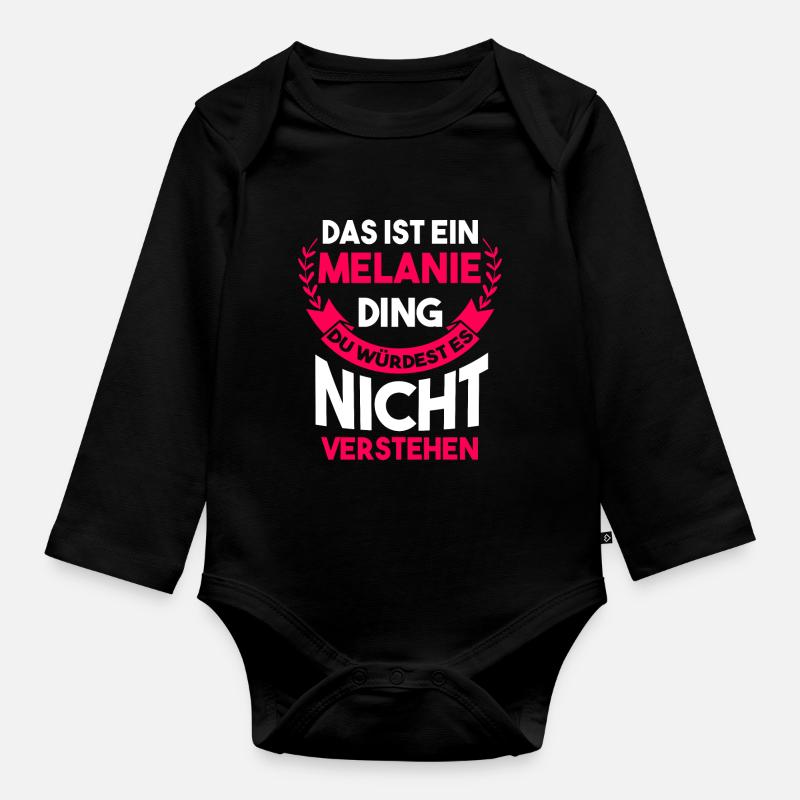 Melanie - Baby Bio-Langarm-Body - Schwarz