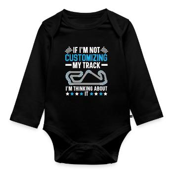 Si je n’ajuste pas mon cap, alors je pense - Body Bébé bio manches longues - noir - Devant