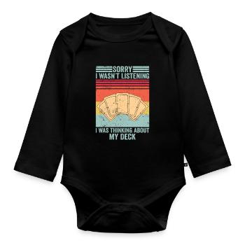 Funny Trading Card Game TCG Retro - Organic Longsleeve Baby Bodysuit - black - Front